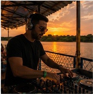 DJ al atardecer en el Planchón