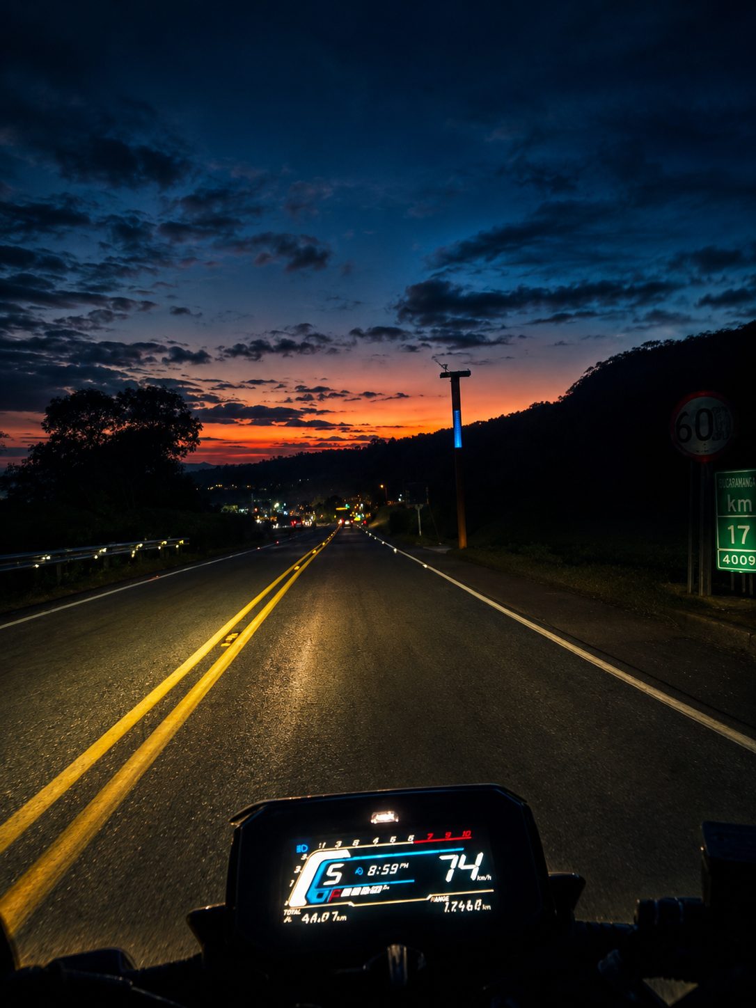 Rodada al atardecer rumbo a Bucaramanga